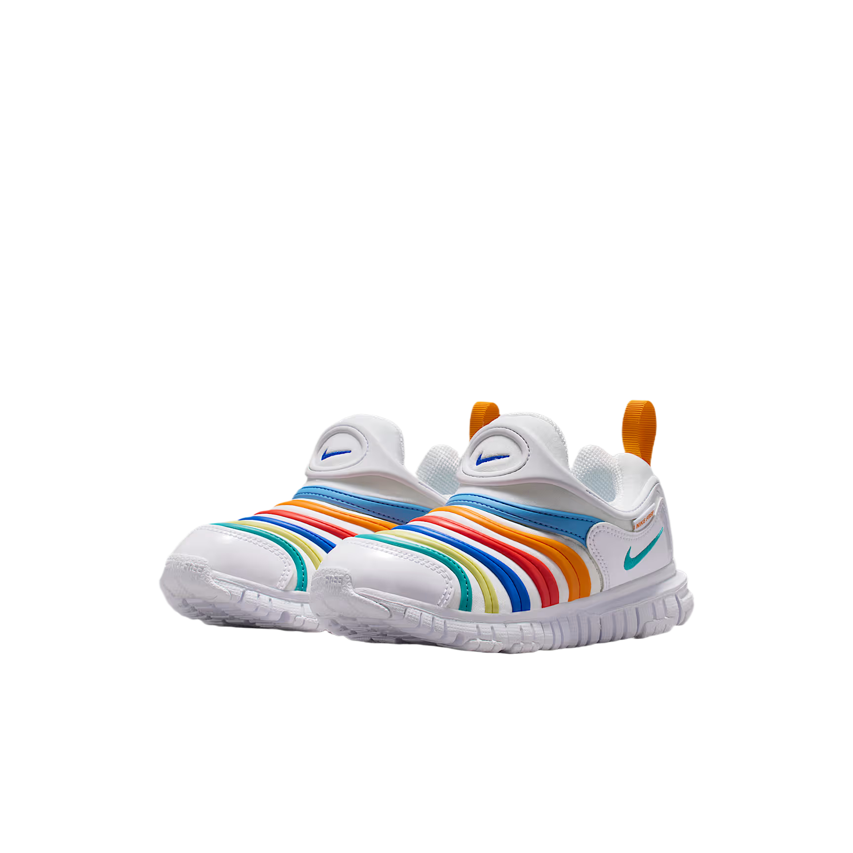 Nike Динамо free cushioning support низкие детские повседневные кроссовки white spotlight royal cactus gray kids' — фото 4