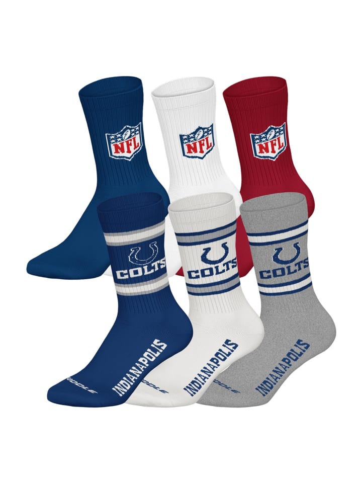 

NFL Набор из 6 носков с символикой команды Indianapolis Colts/смешанный дизайн