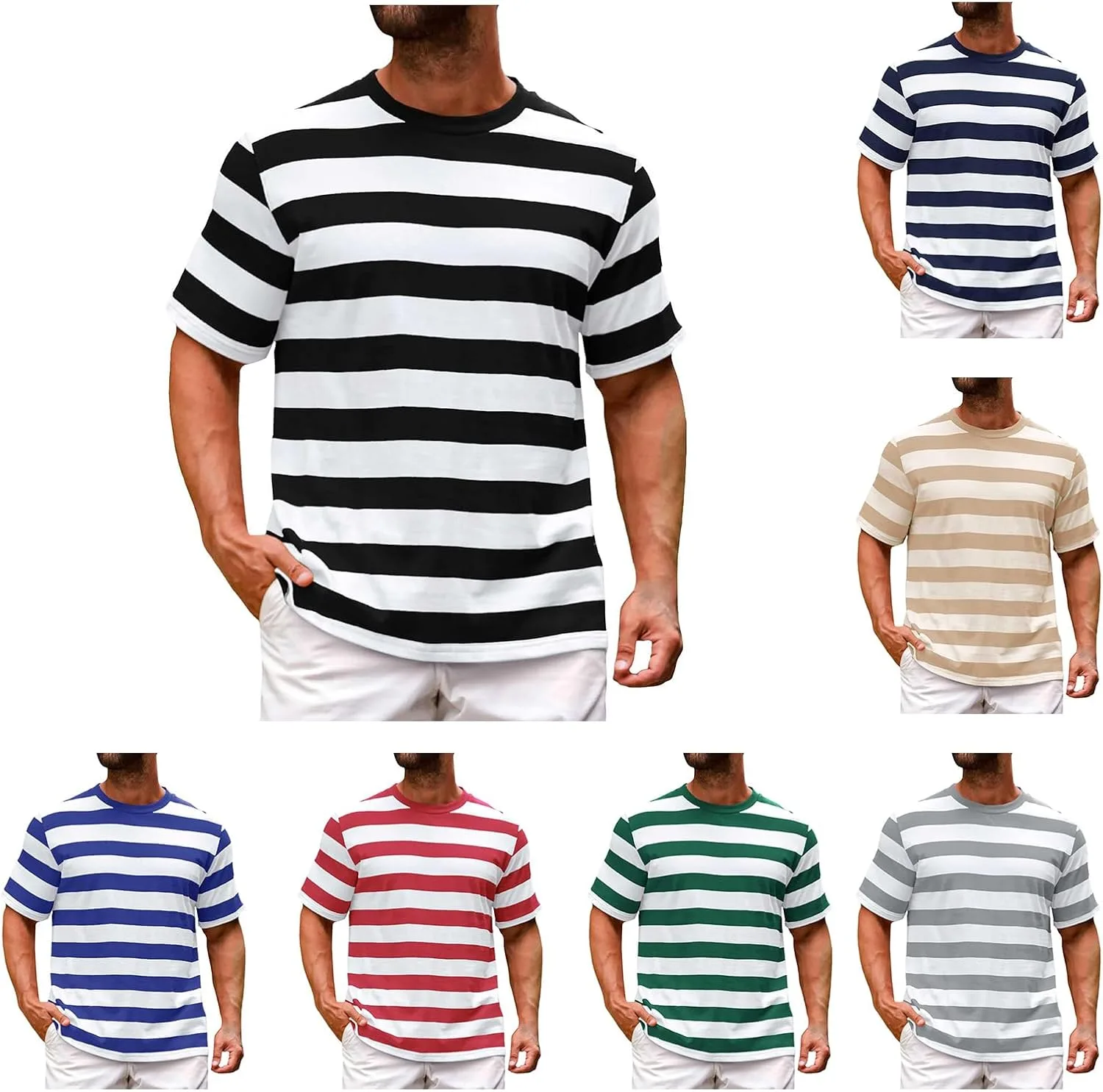 

Мужская футболка с коротким рукавом, поло, круглый вырез, свободный крой, для лета Thatrich