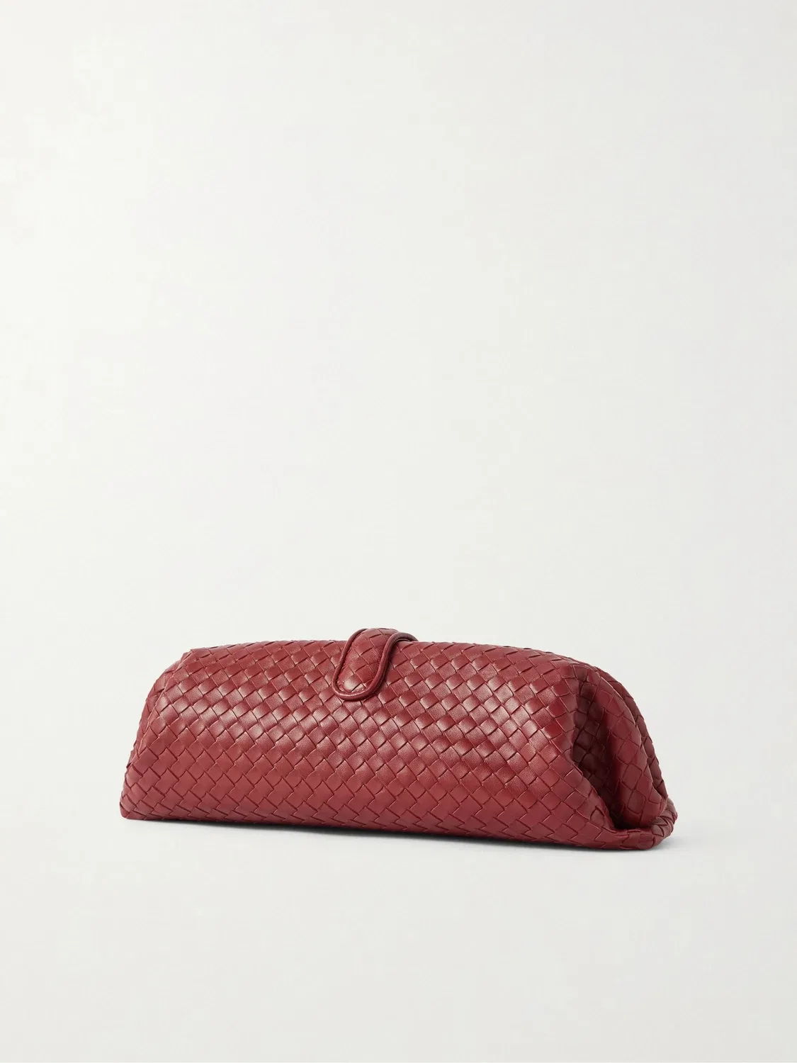 Клатч из кожи Intrecciato BOTTEGA VENETA, красный — фото 4