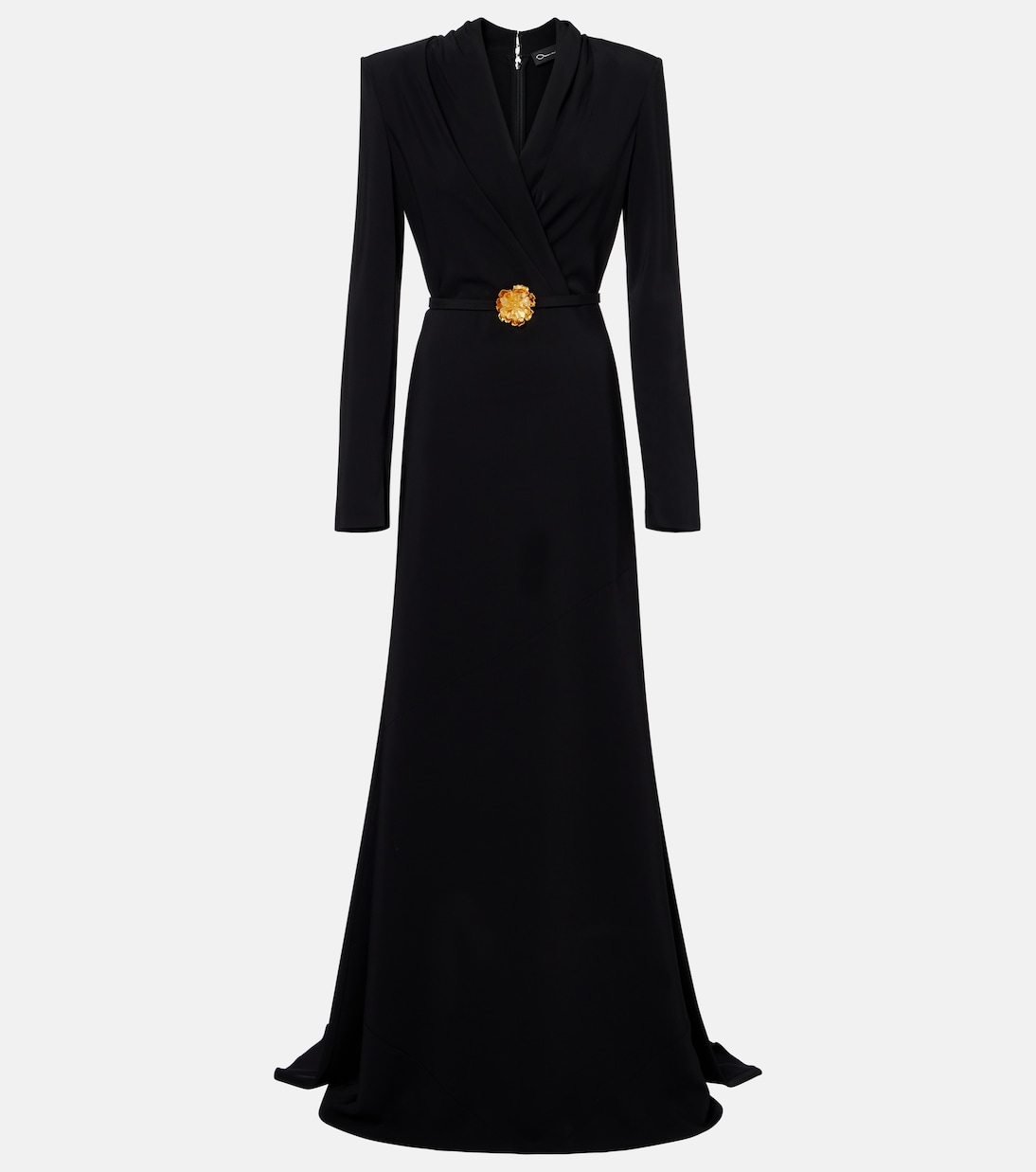 

Платье из кади с поясом Oscar de la Renta, черный