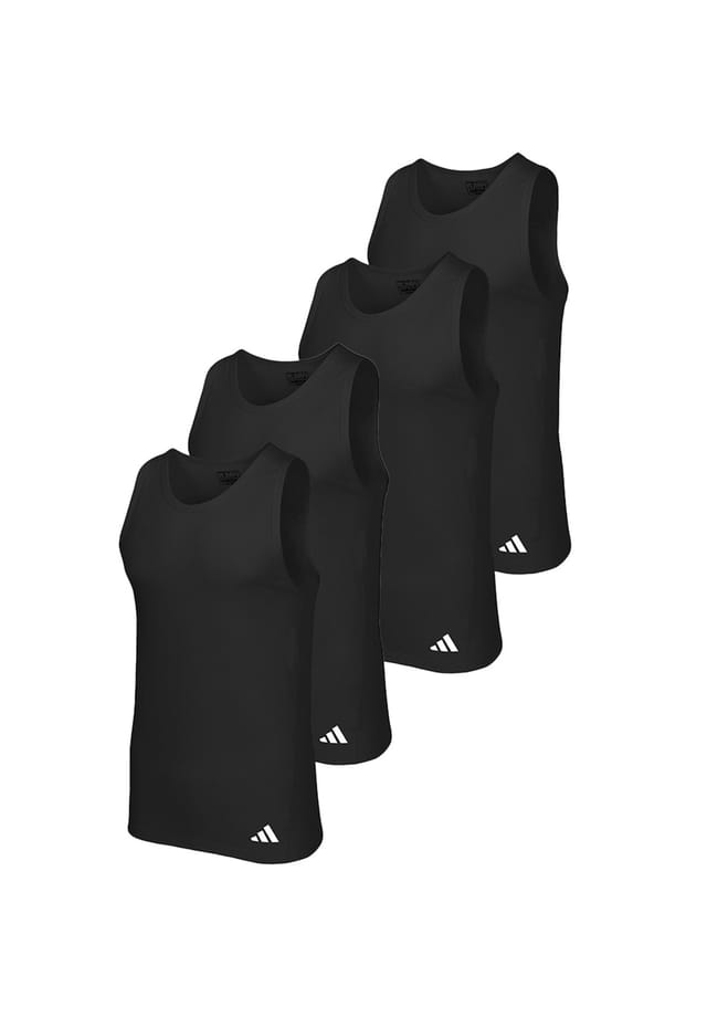 

Майка/Топ 4 шт. активный гибкий хлопок эргономичный Adidas, черный