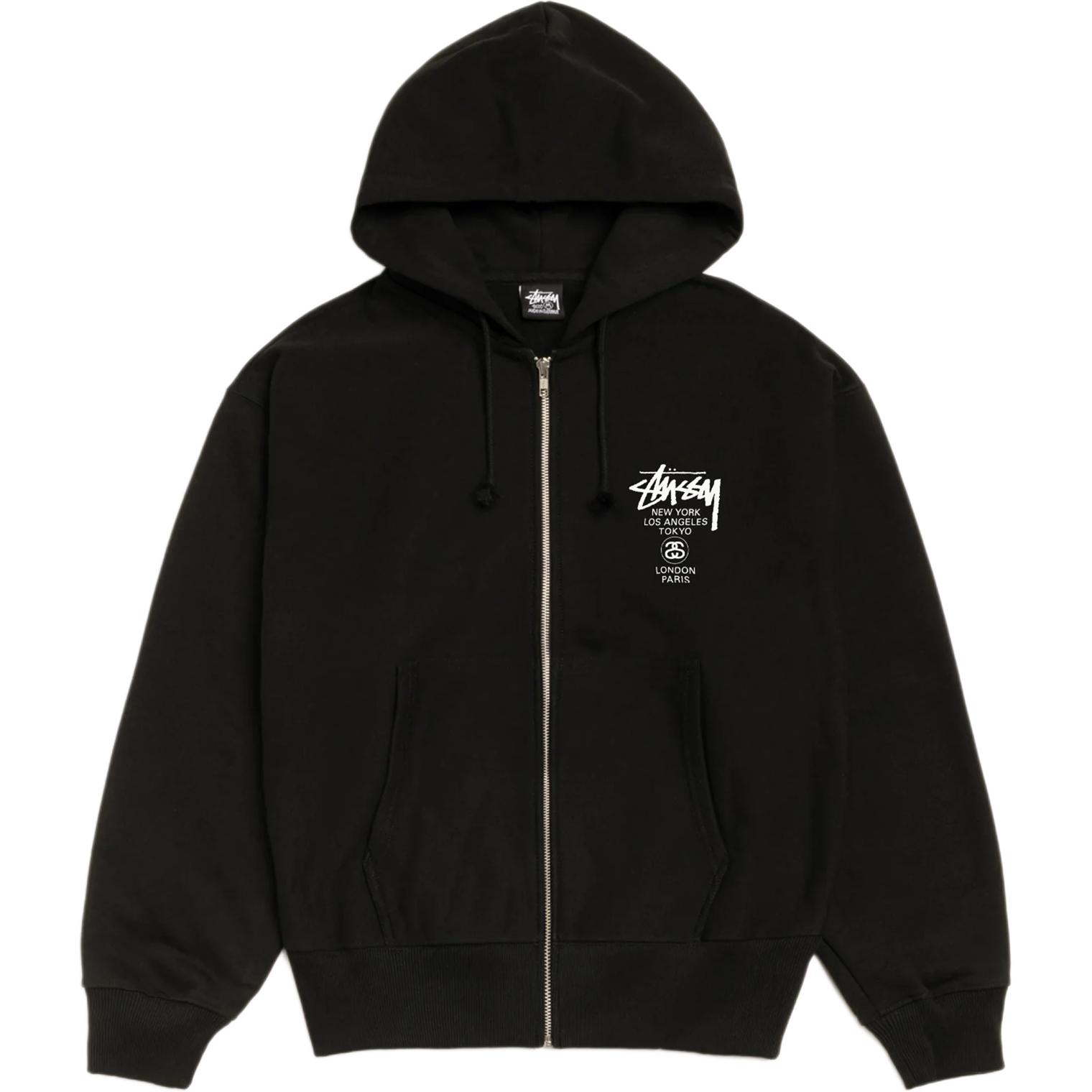 Толстовка на молнии World Cruise Series WORLD TOUR, унисекс Stussy, marine синий — фото 4
