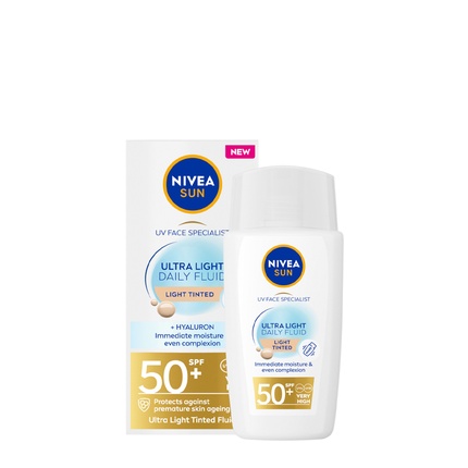 

Солнцезащитный флюид Ultra Light Medium Tone Spf50+ 40 мл Nivea