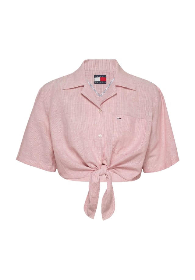 

Блузка-Рубашка с нагрудным карманом и вышитым логотипом Tommy Jeans, цвет 0 th3 precious pi