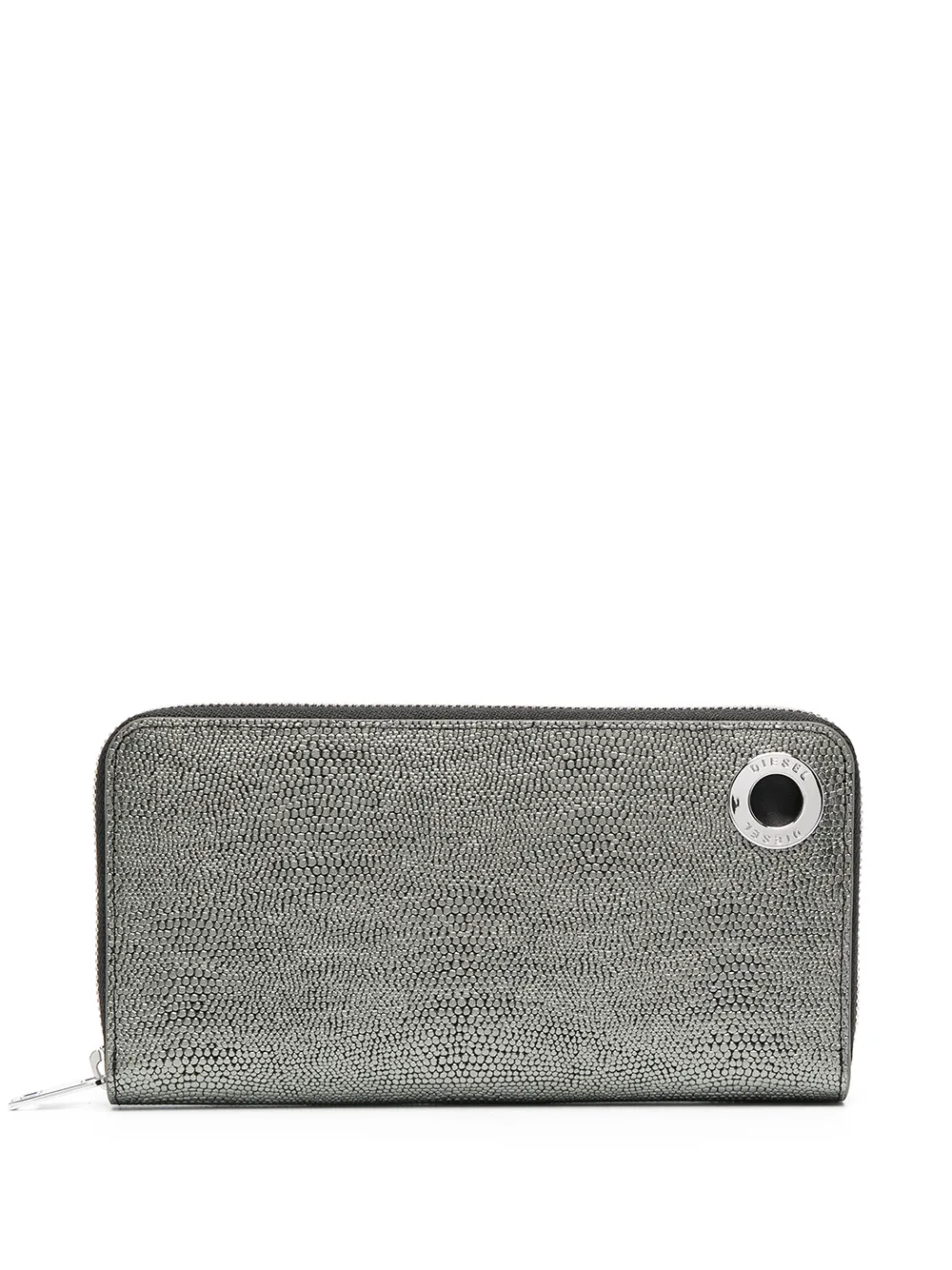 

Кошелек с тиснением под кожу ящерицы Diesel, зеленый
