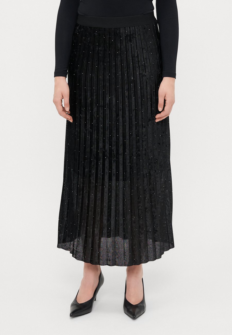 

Юбка ONLY Tall ONLDELIA LONG PLEATED STONE SKIRT , Black/Silver-Coloured/Black