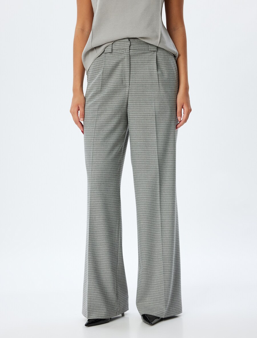 

Широкие брюки Koton Wide leg Pleated Pants, цвет grey/anthracite/light grey