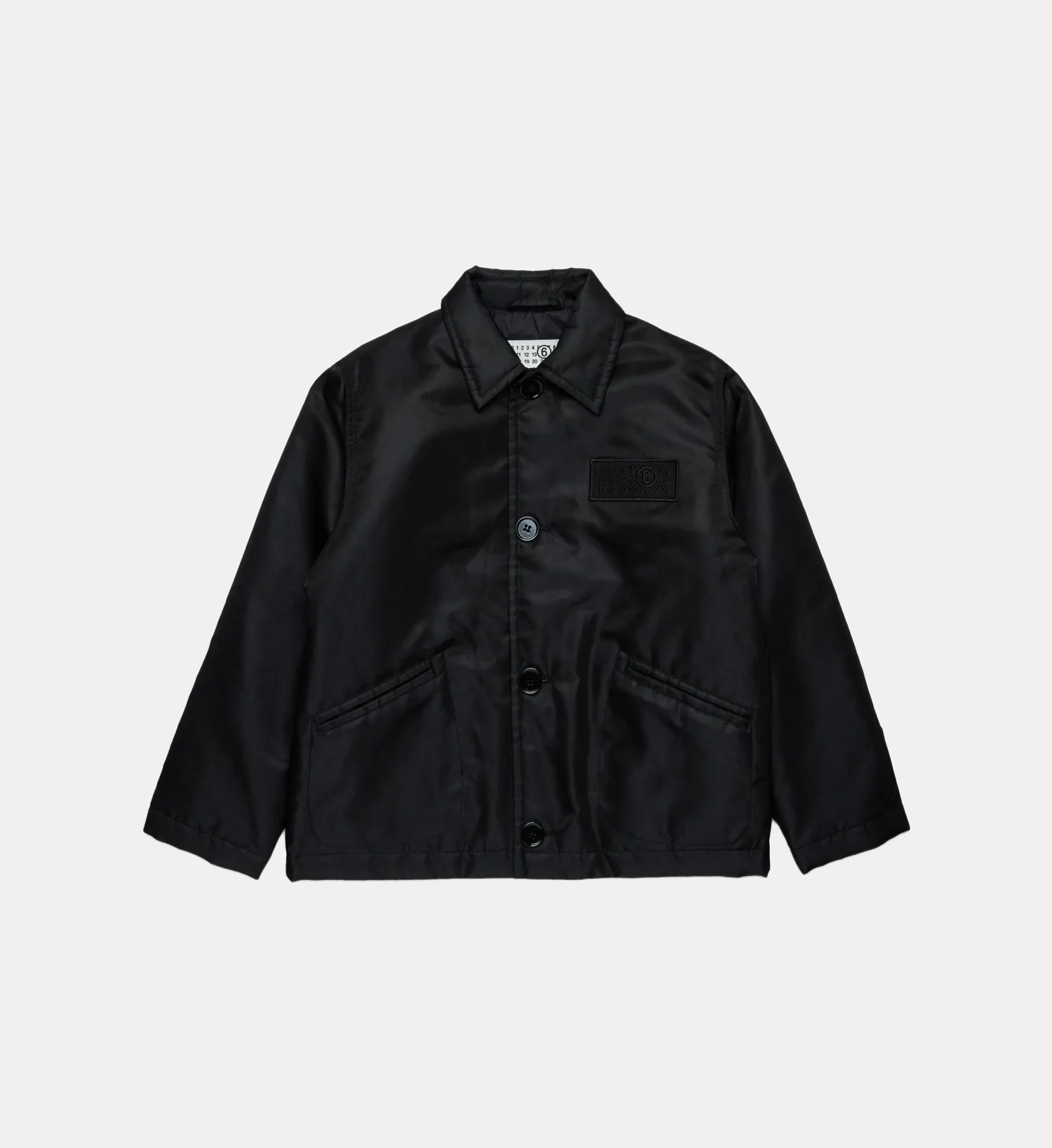 Куртка из саржи с нашивкой MM6 Maison Margiela, черный