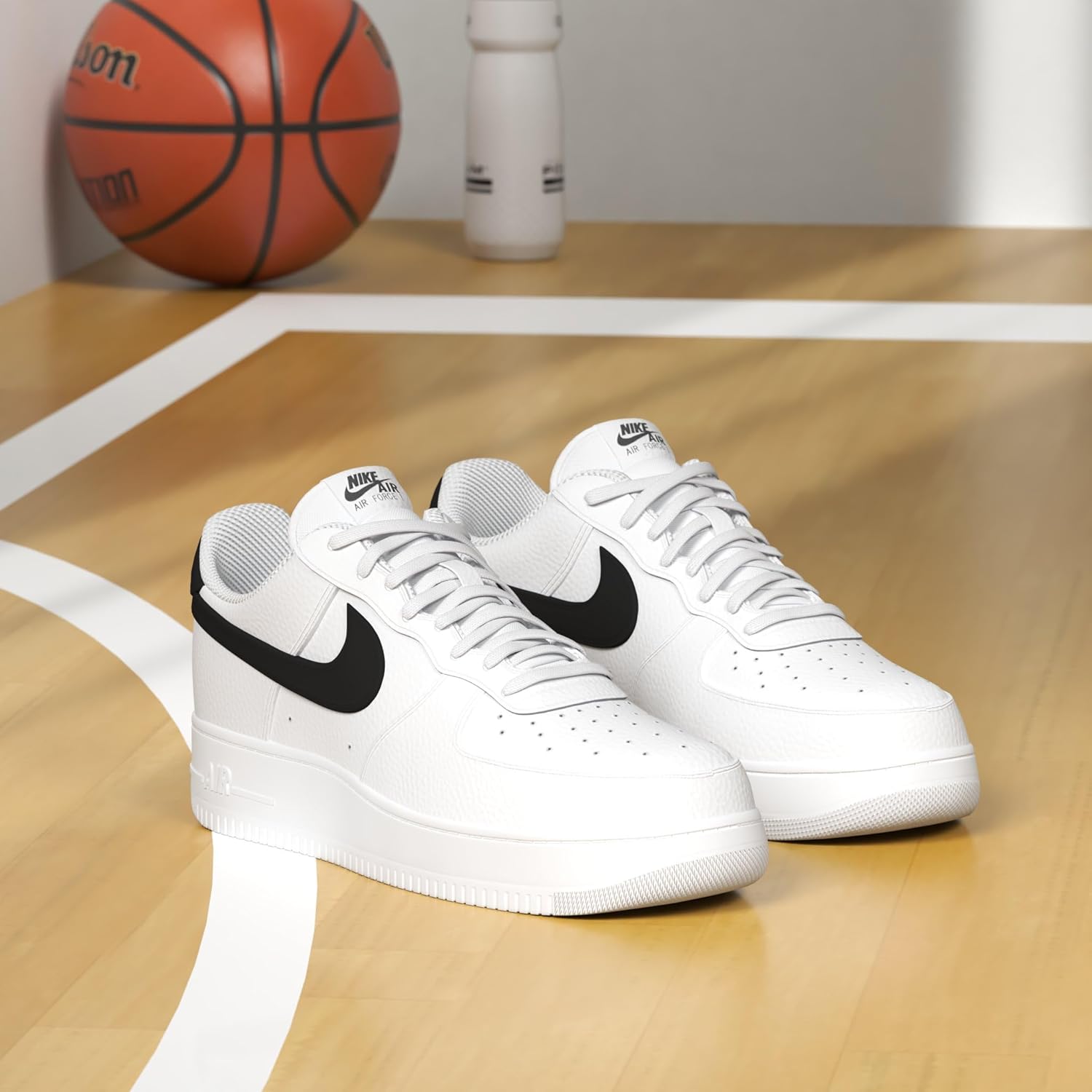 Кроссовки Nike Men's Air Force 1 '07 An20, белый/черный — фото 2