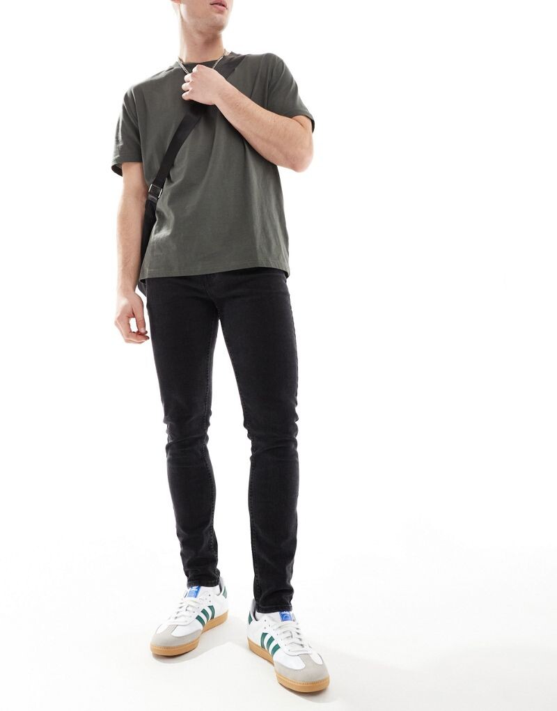 

Черные суперузкие джинсы New Look