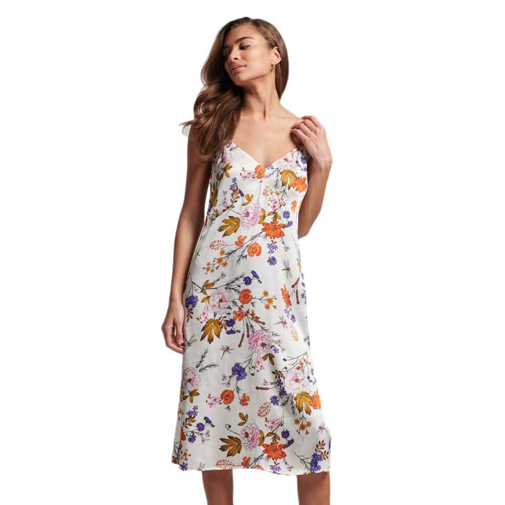 

Платье миди Superdry Satin Cami Slip Sleeveless, разноцветный