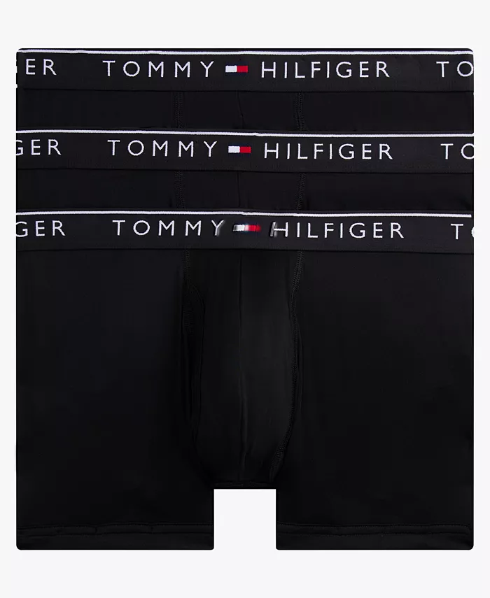 

Комплект из 3 мужских микробоксеров с влагоотводящей прослойкой Tommy Hilfiger, черный