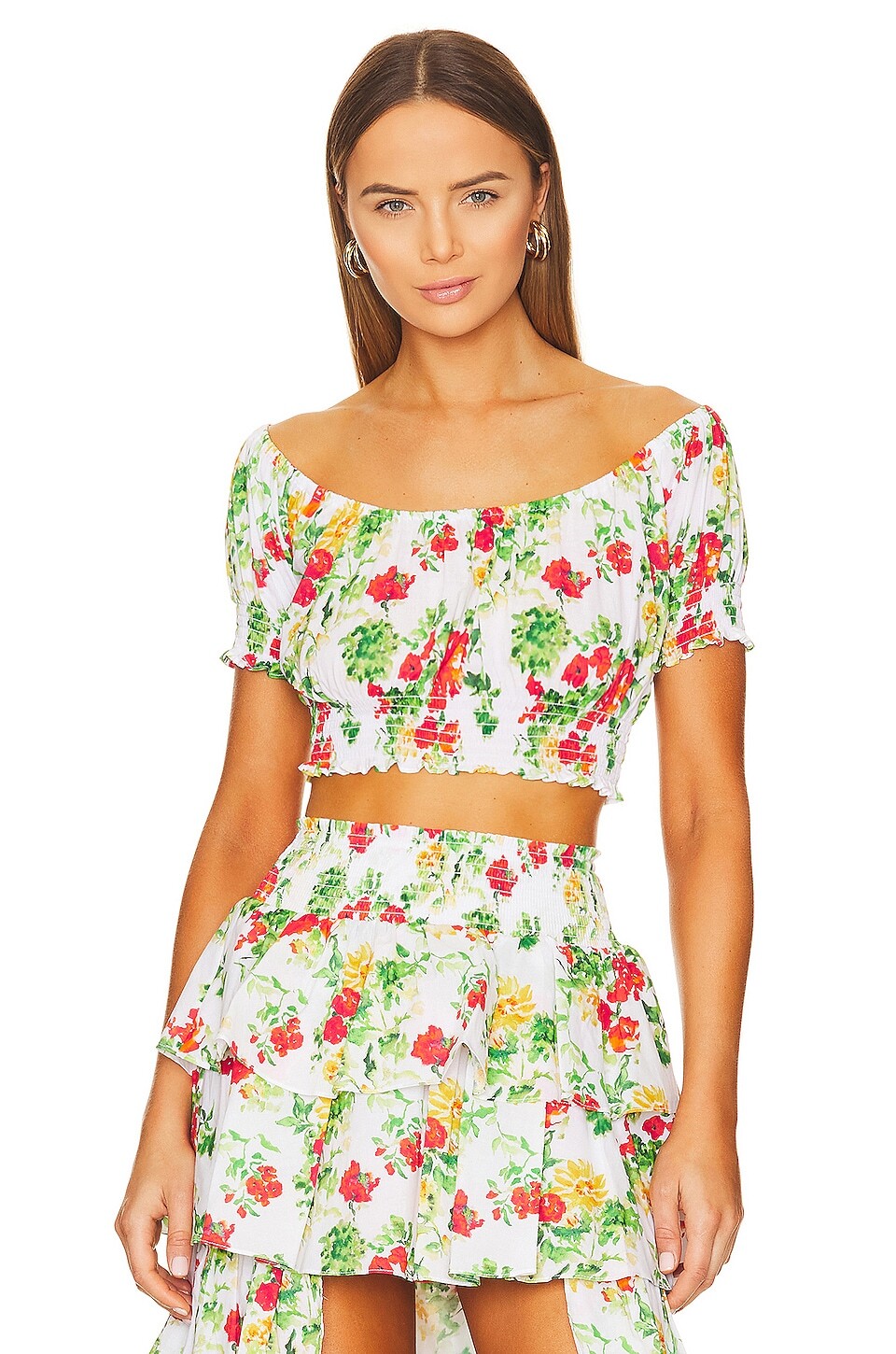 

Топ CAROLINE CONSTAS Cornelia, цвет Yellow Red Blanc Floral