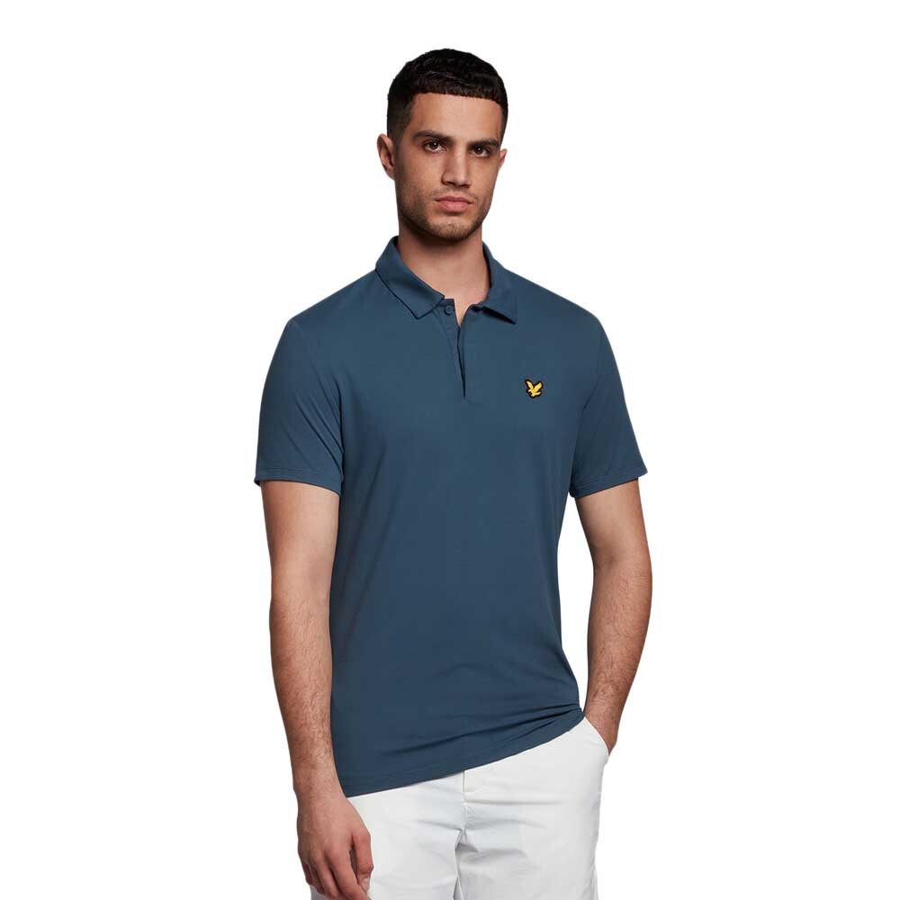 

Поло Lyle & Scott Concealed Button, синий