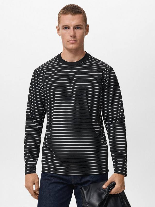 

Футболка с длинным рукавом Marinier в полоску Mango