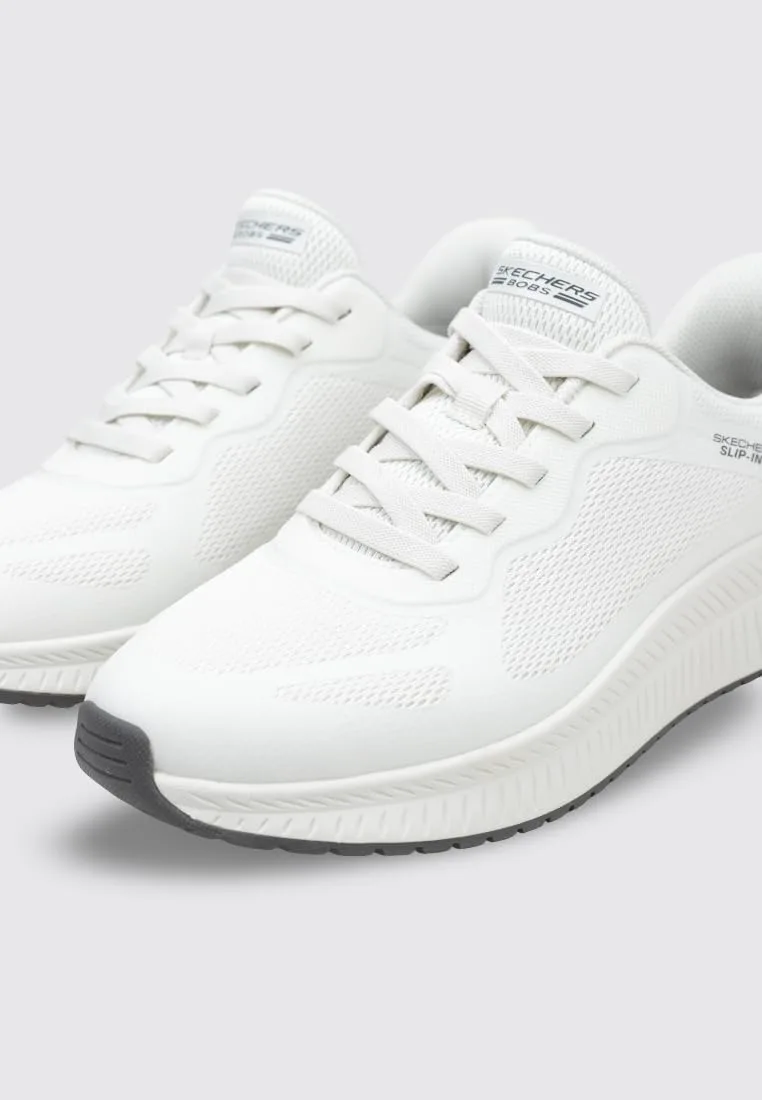 Мужские слипоны Skechers без рук - Bobs Sport Squad Chaos 4, белый — фото 4