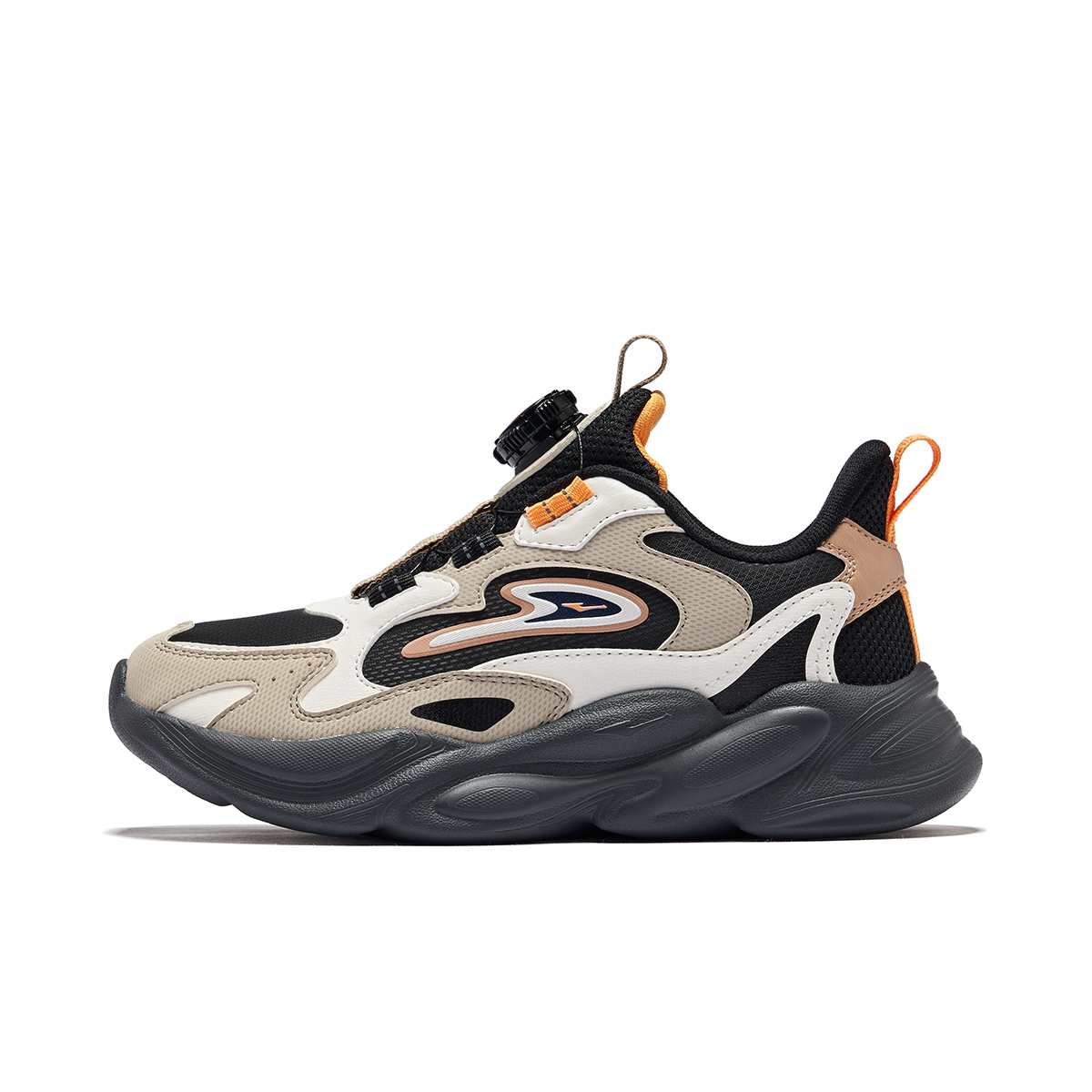 

ERKE KIDS Утро стар кожа верх издание противоскользящие износостойкие низкие детские повседневные обувь black/light linen