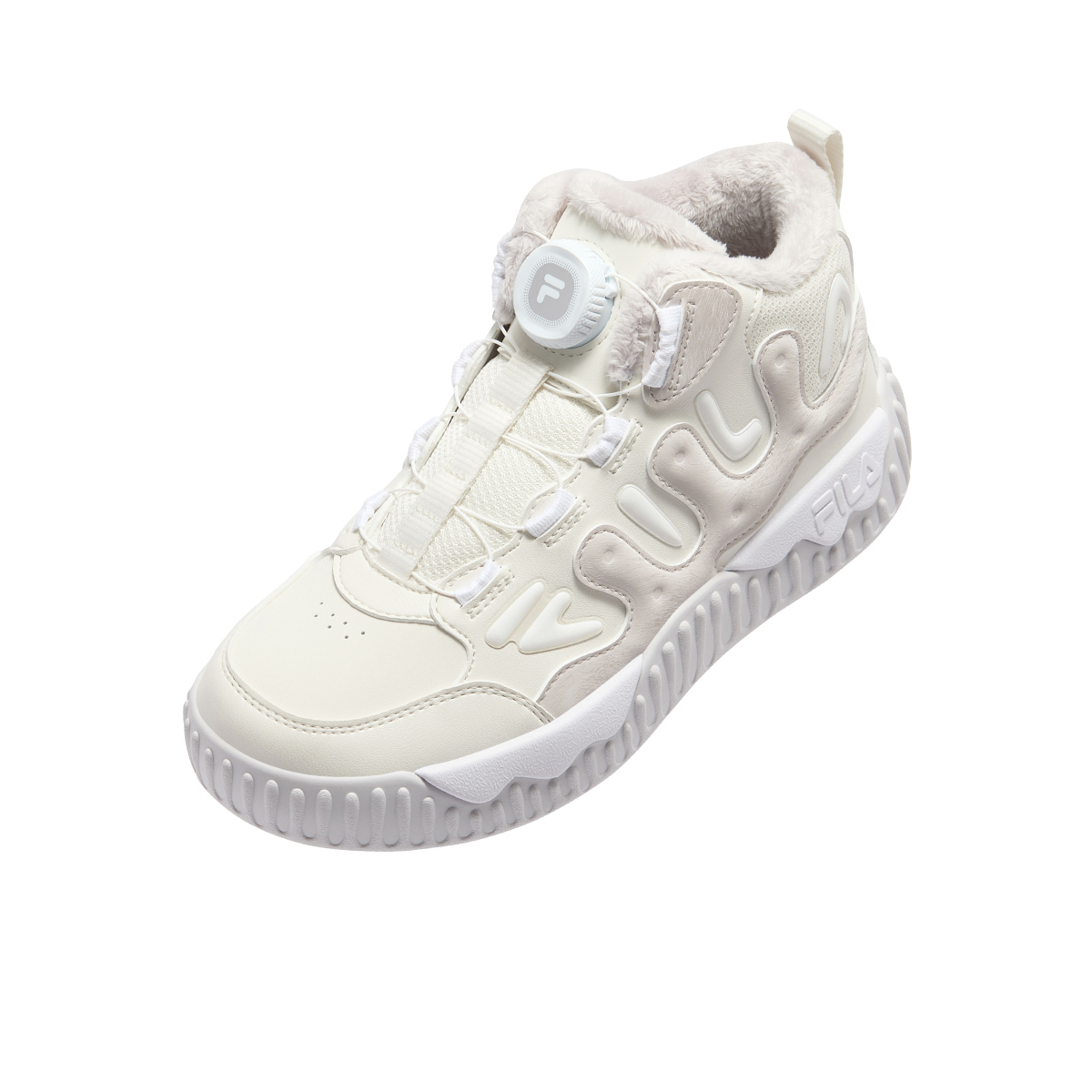Heritage FHT устойчивые к истиранию легкие амортизирующие кроссовки mid top skateboard snow/white sand gray kids' FILA KIDS, Snow/белый коричневый серый — фото 4