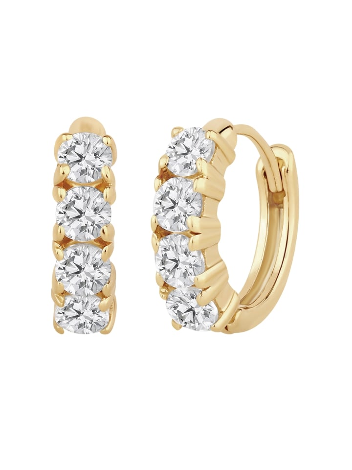 

Glanzstücke München Серьги из стерлингового серебра с топазом в оправе из желтого золота