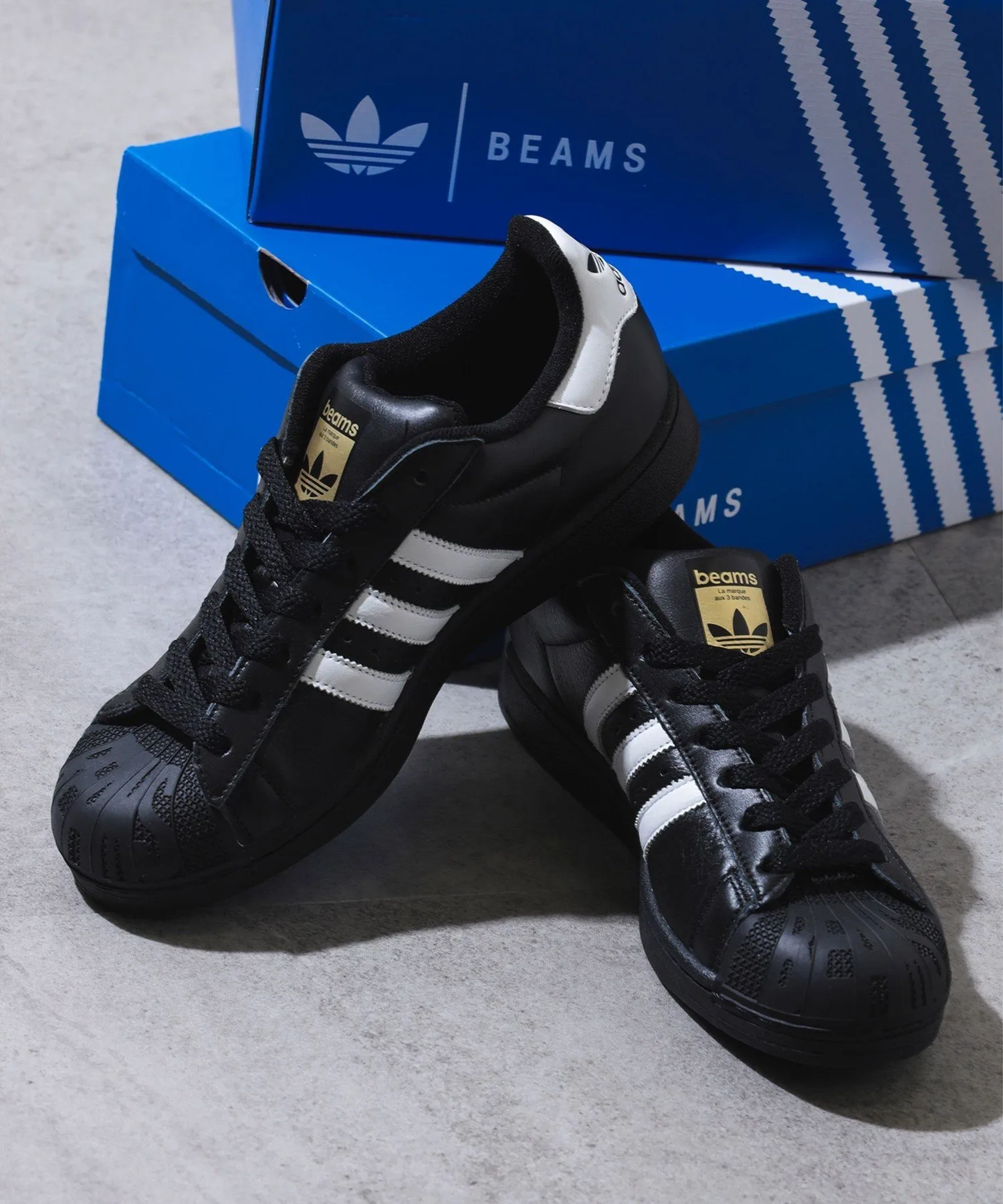 Adidas / SUPERSTAR II ЧЕРНЫЕ BEAMS, BLACK