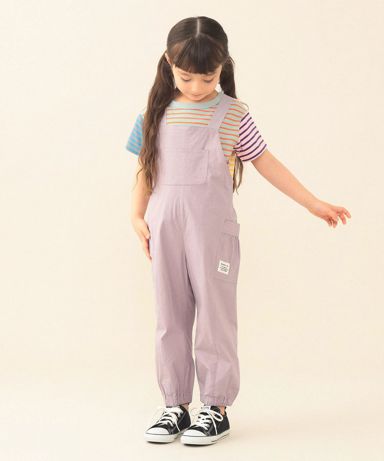 Комбинезон с тесьмой на плечах, весна-лето 2026 (90–140 см) Beams Mini, LAVENDER — фото 2