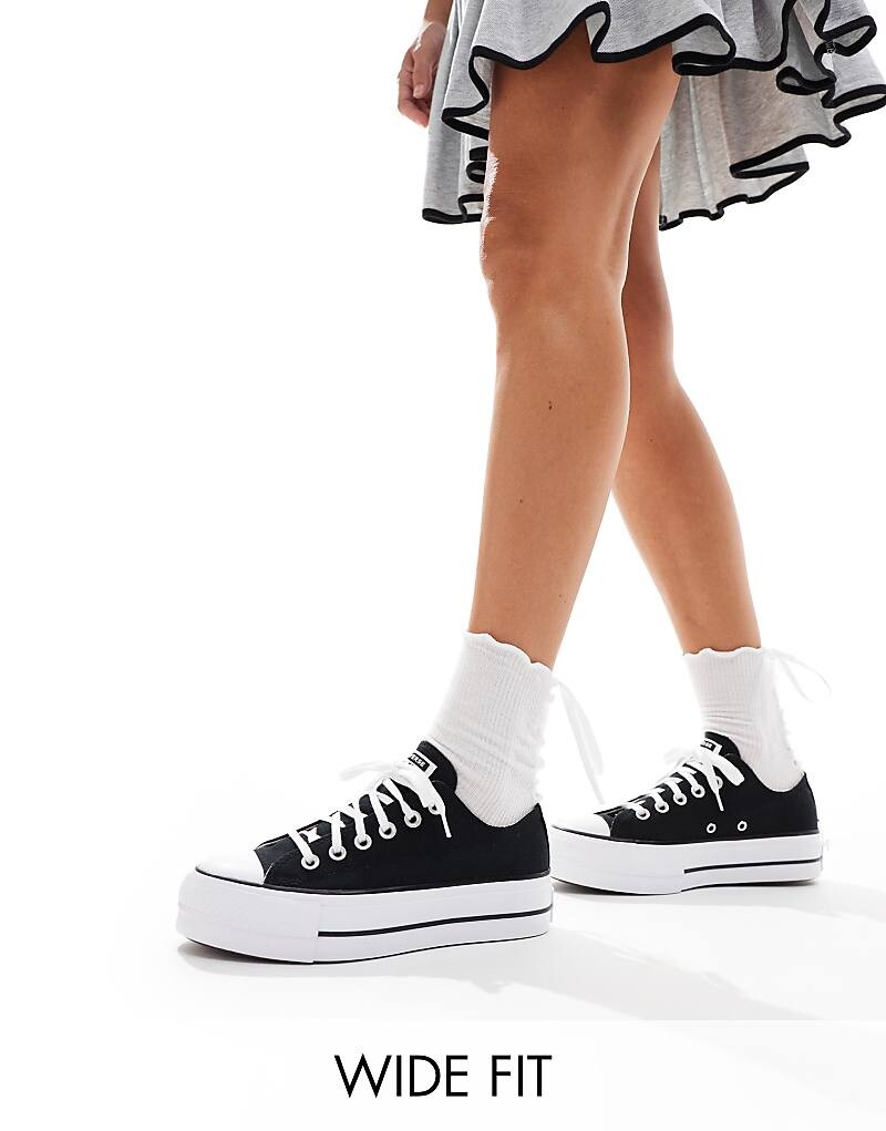 

Черные кроссовки широкого кроя Converse Chuck Taylor All Star Lift Ox Wide Fit, Черный, Черные кроссовки широкого кроя Converse Chuck Taylor All Star Lift Ox Wide Fit