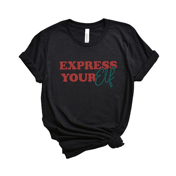 

Футболка Express your elf с коротким рукавом и принтом Simply Sage Market, Black, Черный, Футболка Express your elf с коротким рукавом и принтом Simply Sage Market, Black