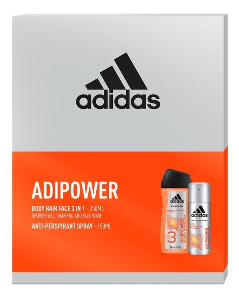 

Adidas, AdiPower Men, Набор косметики по уходу, 2 шт.