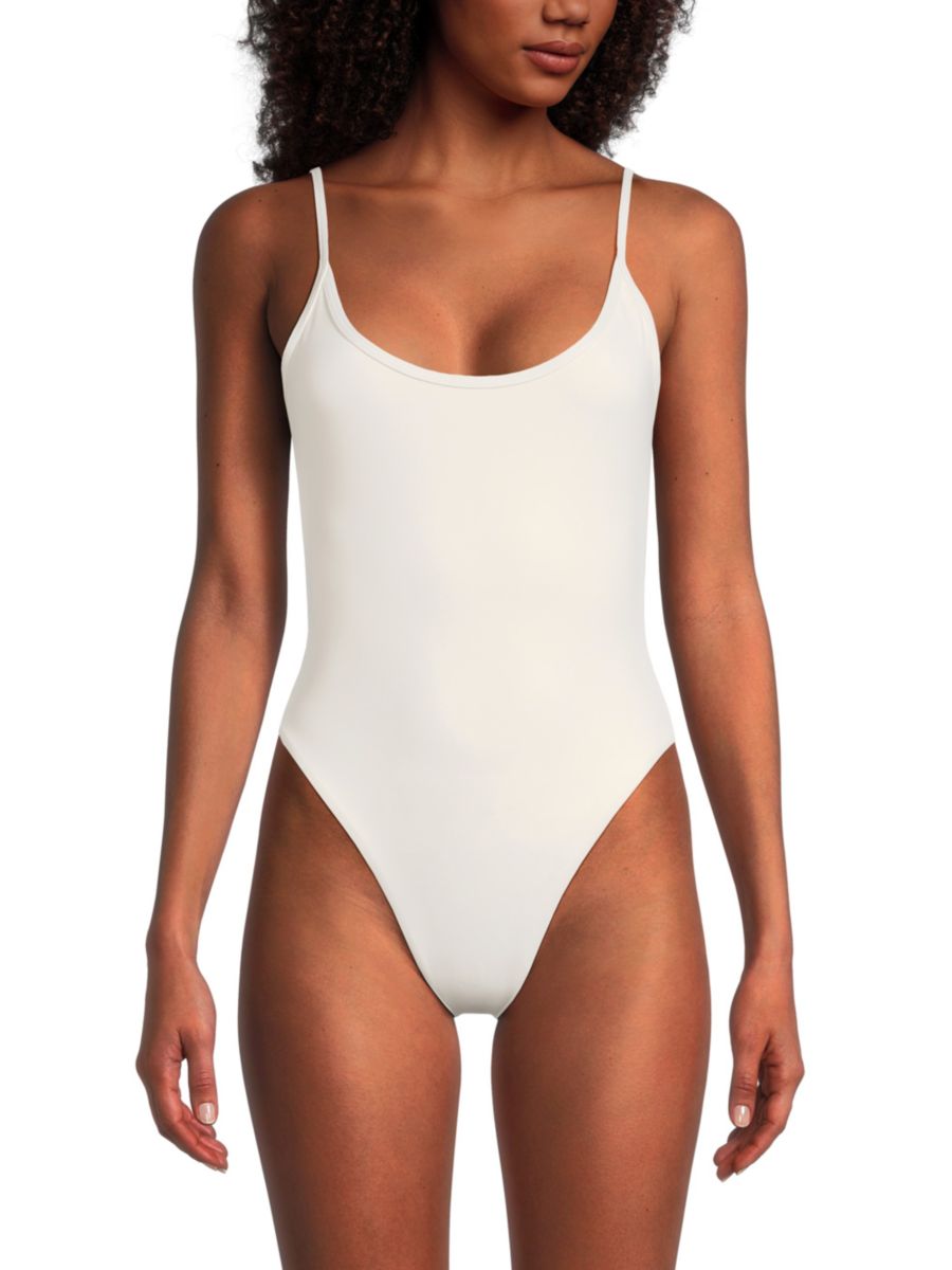 

Слитный купальник Scoop Cami WeWoreWhat, белый