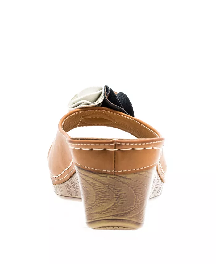 Женские босоножки-танкетки Sydney Rosette Gc Shoes, загар/бежевый — фото 3