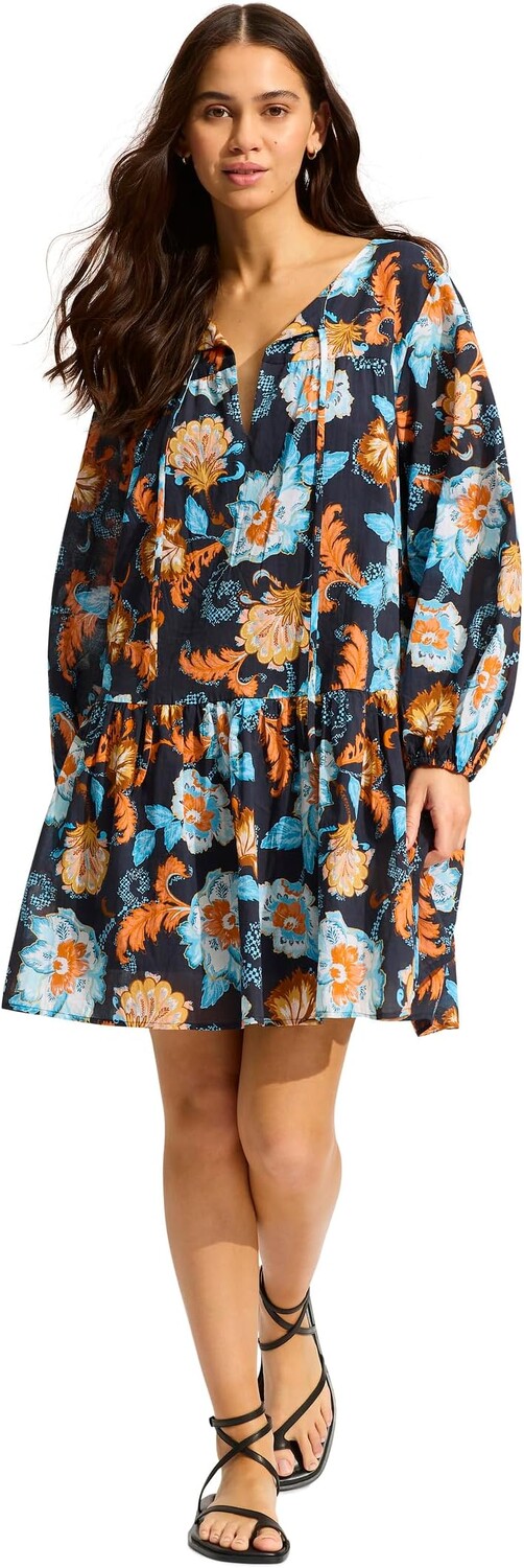 

Купальник Seafolly Spring Festival Cover Up, цвет True Navy