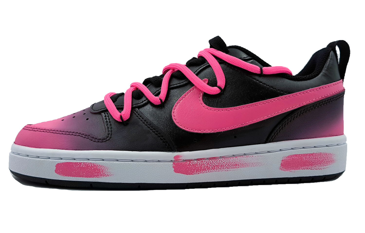 

Кроссовки Nike Court Borough 2 Skateboard Shoes Women's Low-Top Black Pink, Черный, Кроссовки Nike Court Borough 2 Skateboard Shoes Women's Low-Top Black Pink