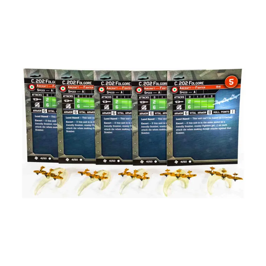 

C.202 Фольгор (С) x5, Axis & Allies - Collectible Miniatures Game - War at Sea - Task Force Singles