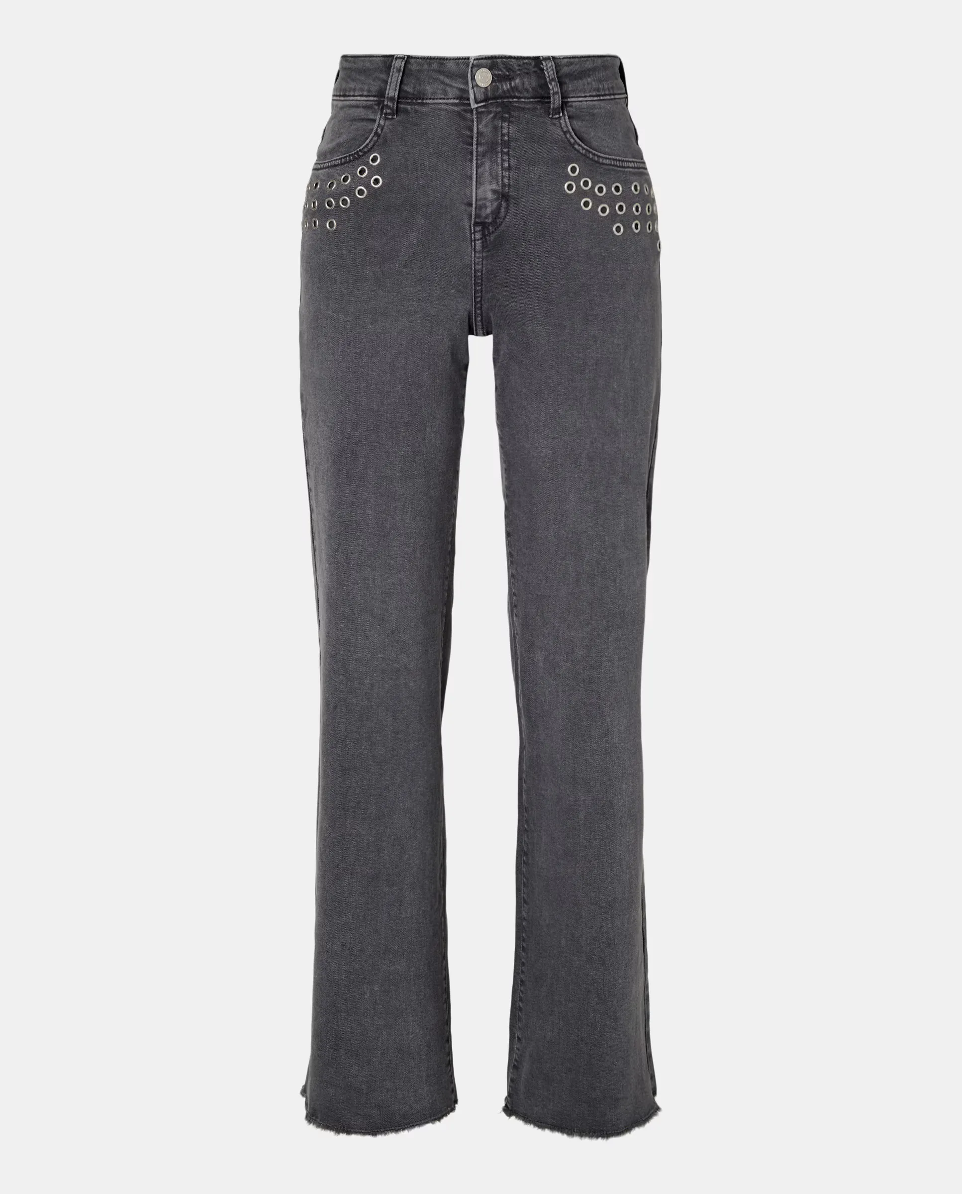 

Женские брюки wide leg с прорезями Green Coast, антрацит
