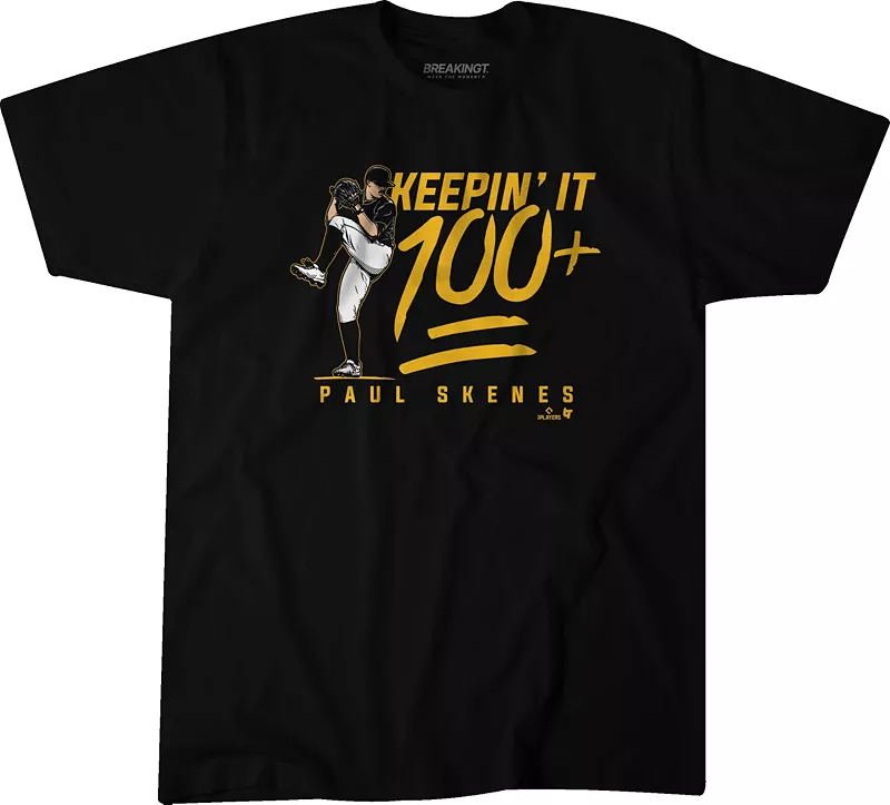 

Мужская черная футболка с рисунком BreakingT Pittsburgh Pirates Paul Skenes '100