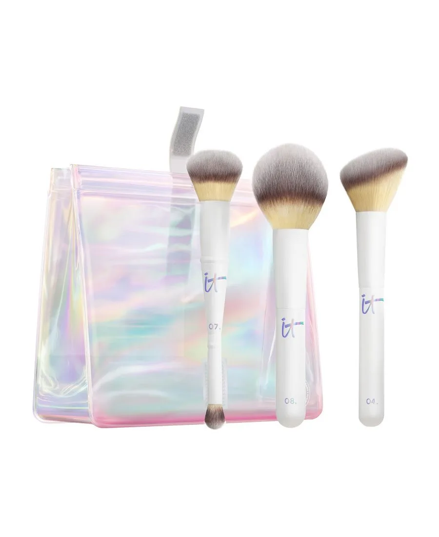 IT Cosmetics Набор из 3 кистей для макияжа «Распакуйте» и косметичку — фото 2