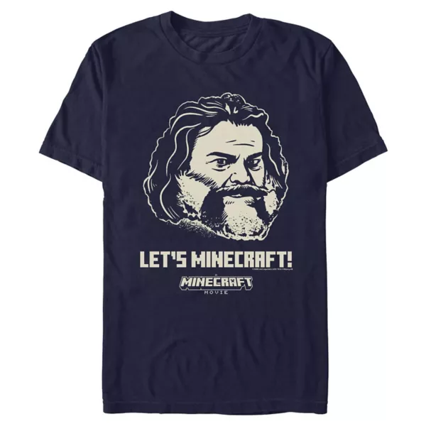 

Мужская футболка с принтом Let's Movie Minecraft, синий
