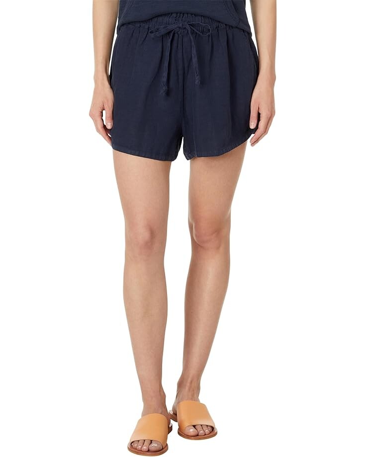 

Шорты Faherty Laguna Linen Tie Waist Shorts, цвет Navy Blazer