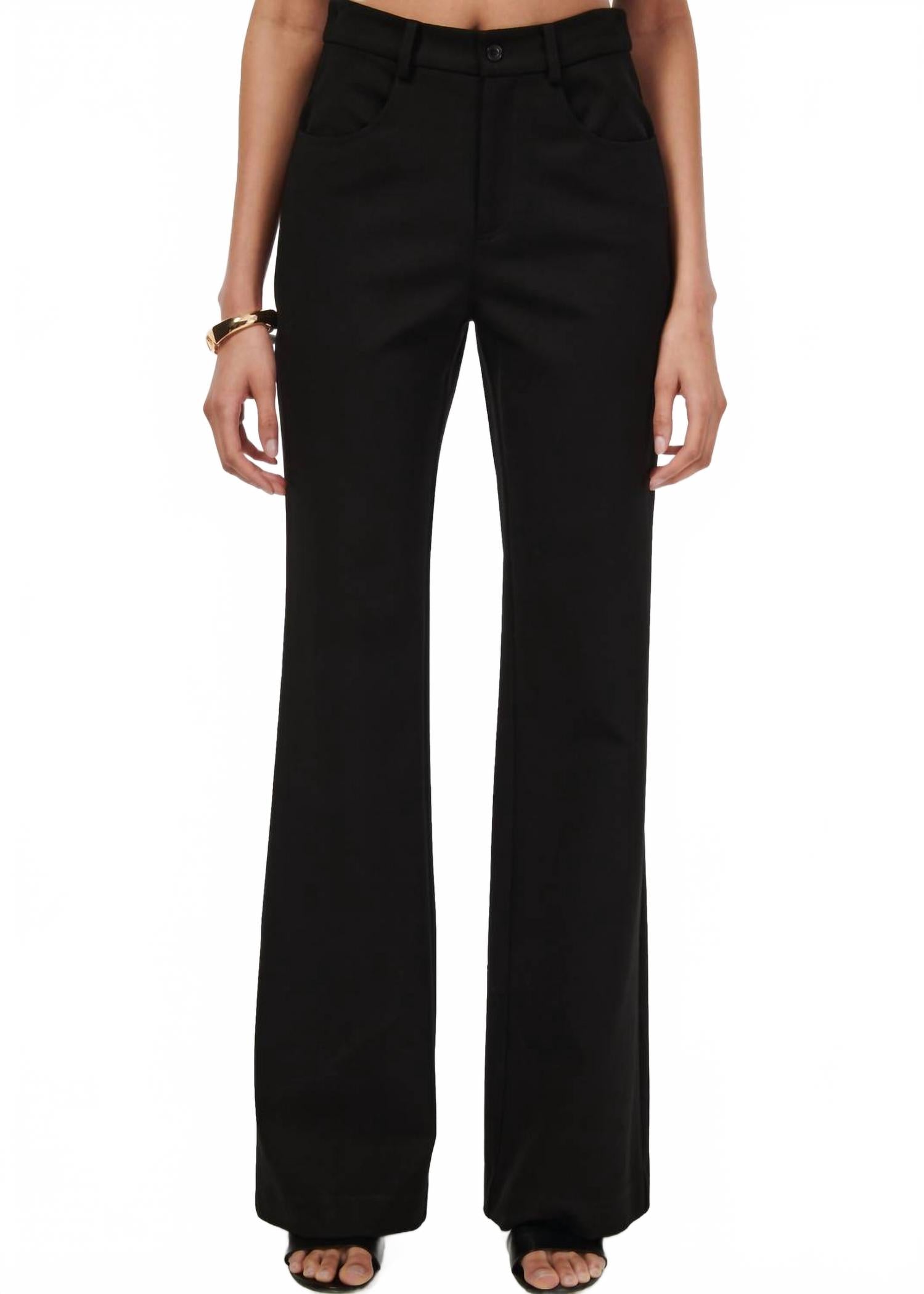 

Женские брюки Lucrecia с широкими штанинами в черном цвете Cami NYC