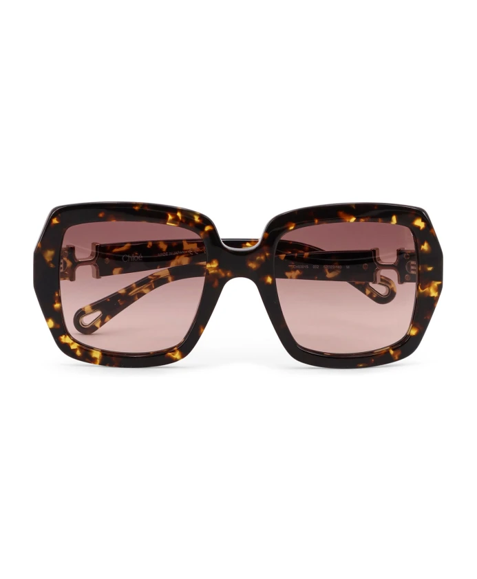 

Солнцезащитные очки с квадратными линзами и металлическими деталями. Chloã, мультиколор