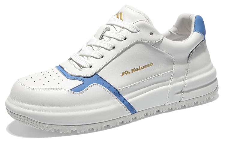 

Нескользящие и дышащие низкие повседневные туфли для мужчин Kolumb, White Light Blue