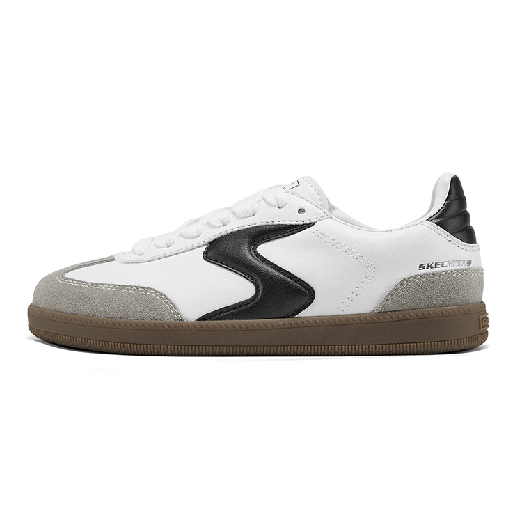 

Детские кроссовки для скейтбординга с противоскользящим покрытием и износостойкостью Skechers Kids, белый/черный