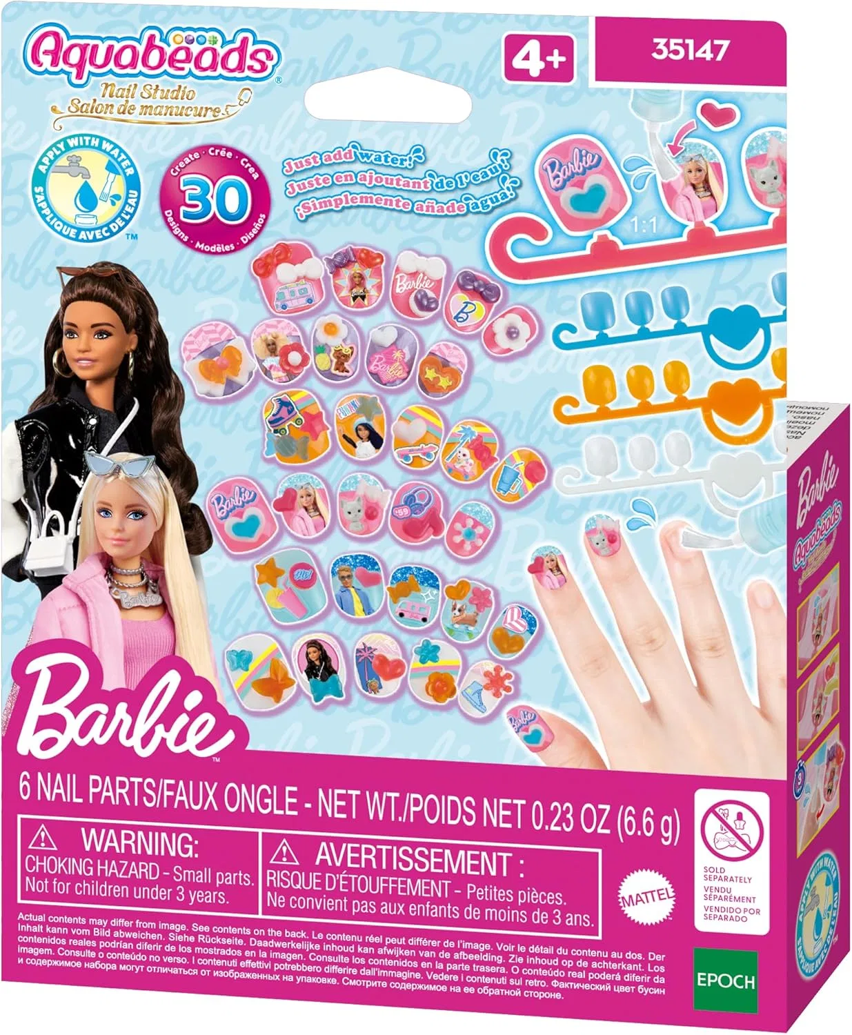 Набор для творчества «Barbie Nail Studio Refill Set» от Aquabeads Aquabeads