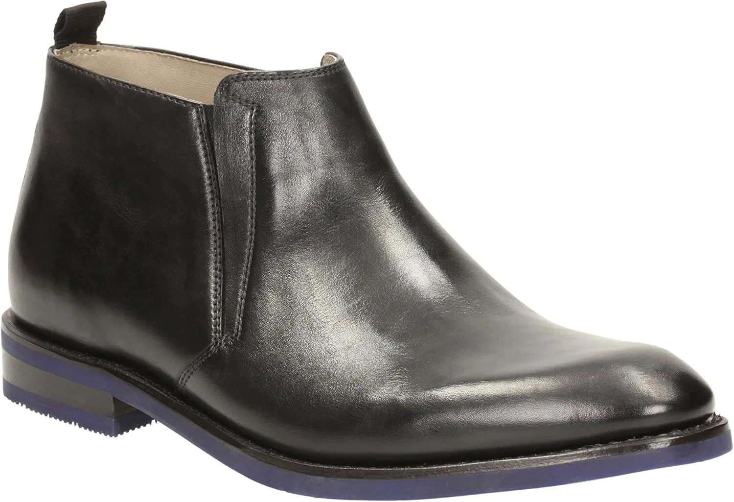 Мужские ботинки Clarks Swinley без шнурков, Black Leather