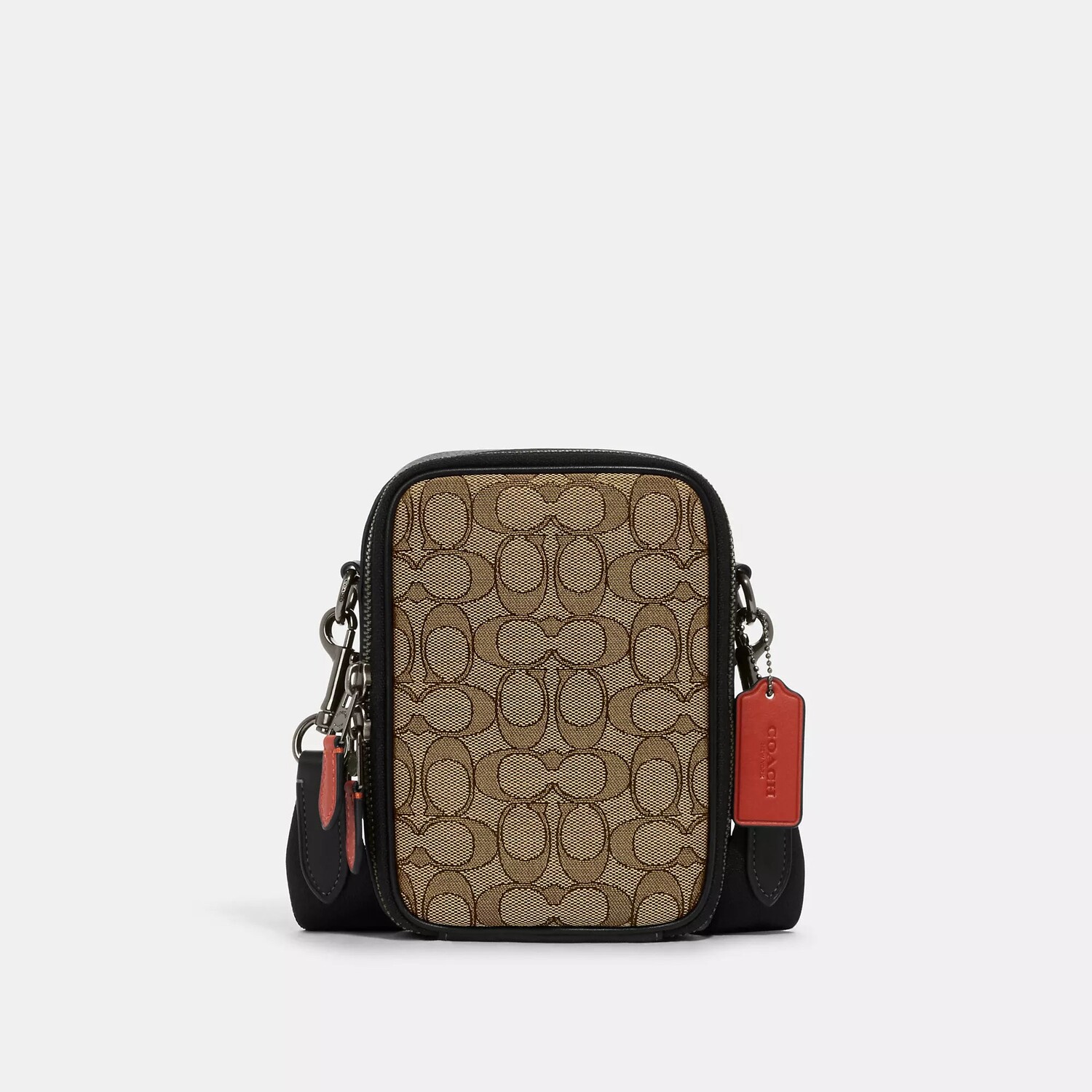 

Сумка через плечо Coach Outlet Stanton из фирменного жаккарда, цвет Black Antique Nickel/Khaki/Black Multi, Черный, Сумка через плечо Coach Outlet Stanton из фирменного жаккарда, цвет Black Antique Nickel/Khaki/Black Multi