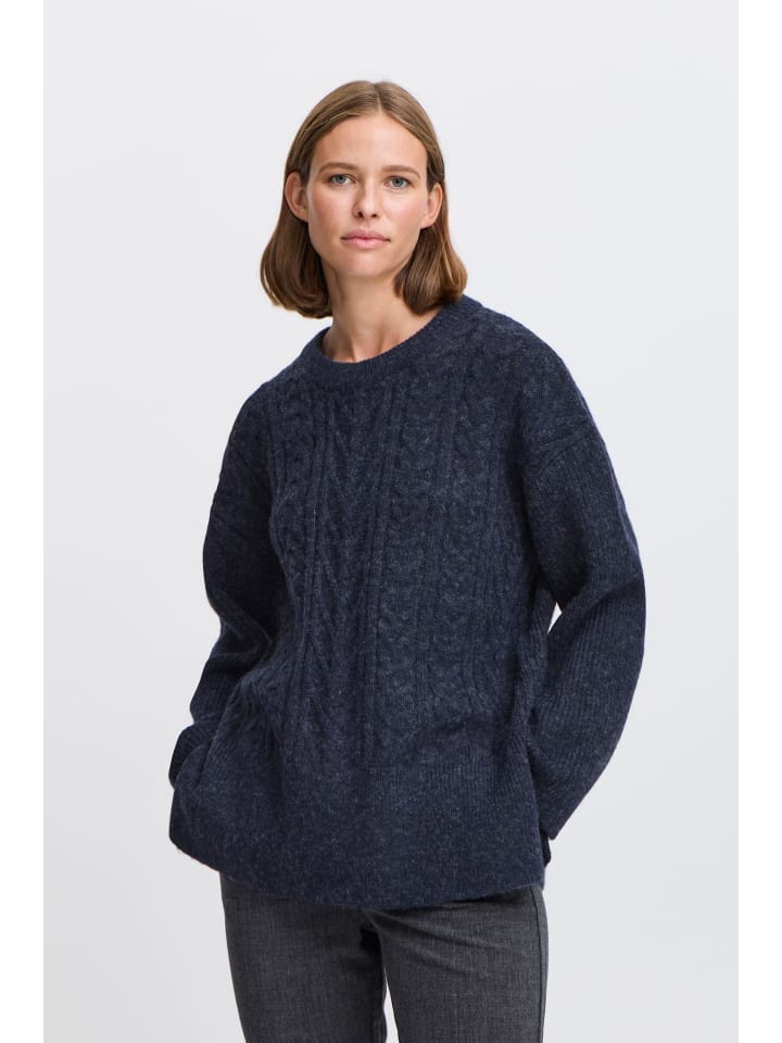 

Пуловер b.young Strickpullover BYNELLO ONECK JUMPER - 20815627 modischer Strickpullover, синий