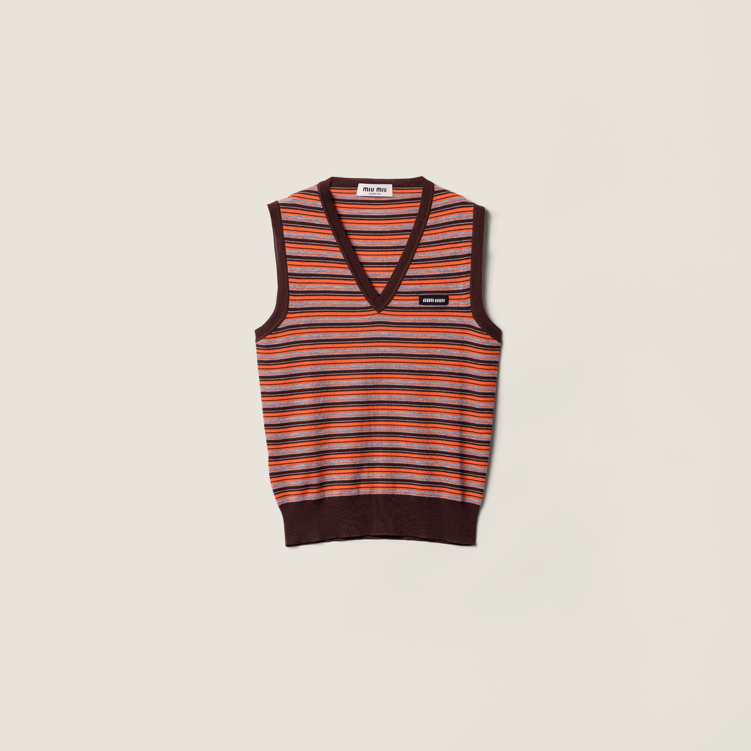 

Шерстяной жилет MIU MIU, оранжевый