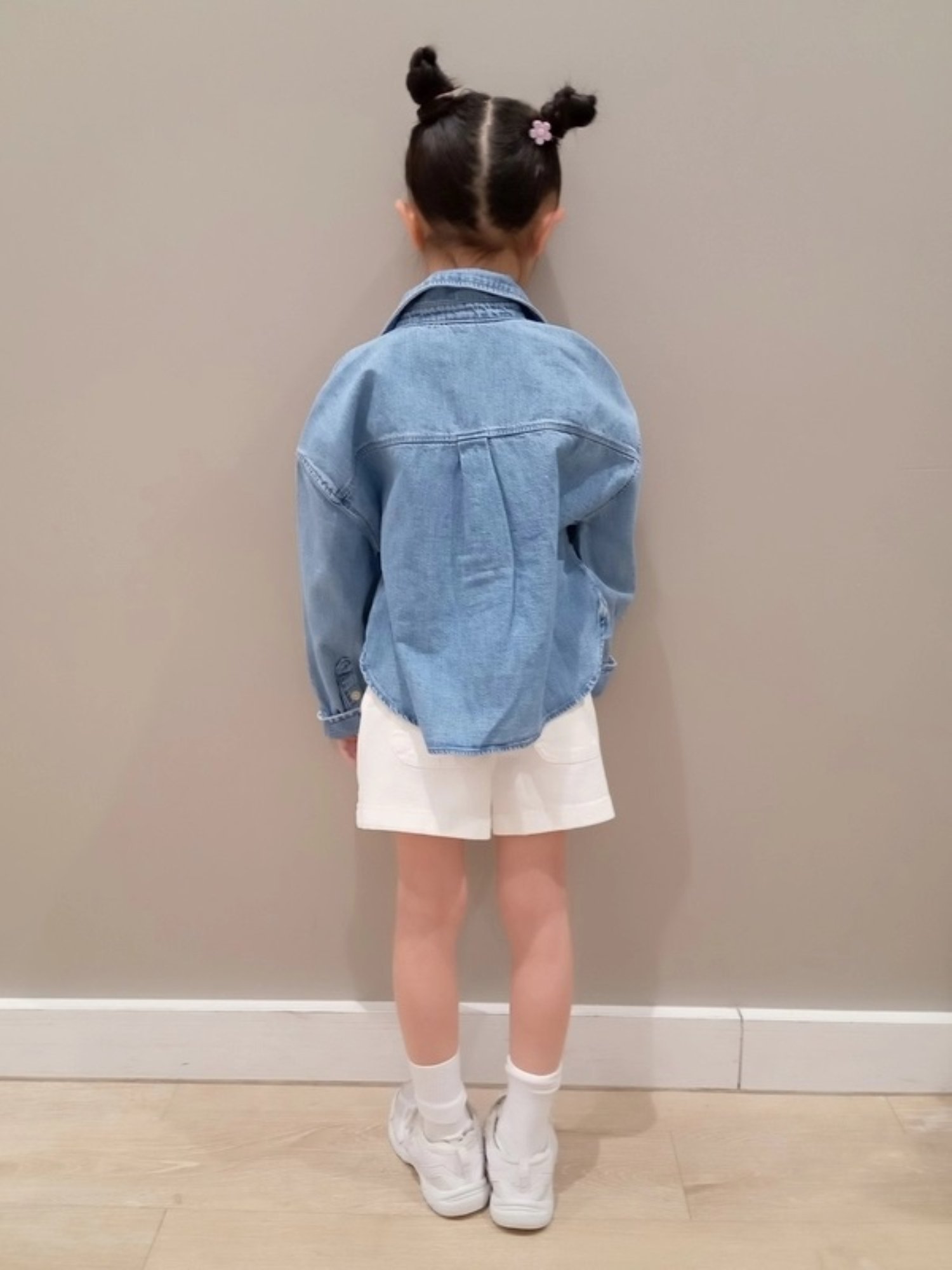 (K) Джинсовая юбка (детская) GAP, NEW_OFF_WHITE — фото 4
