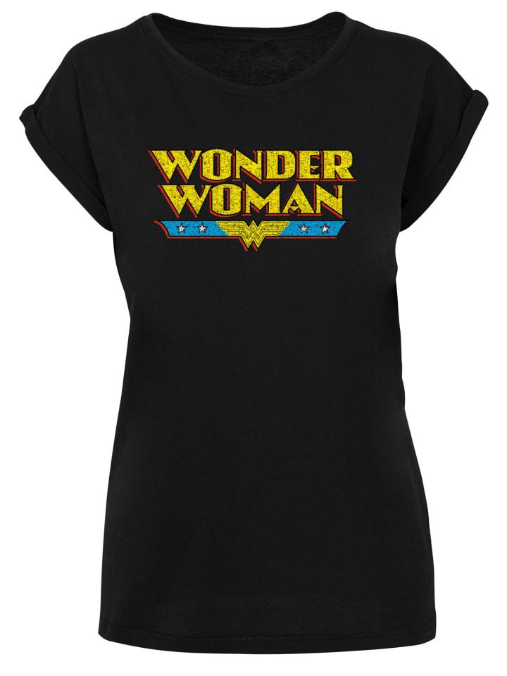 

Футболка F4NT4STIC T-Shirt DC Comics Superhelden Wonder Woman Crackle Logo, черный